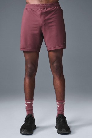 Alo Yoga 7" Conquer React Performance Uomo Short Bordeaux | Italia NIZ-754293