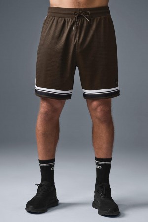 Alo Yoga 7" Key Mesh Basketball Uomo Short Espresso | Italia BUS-521386