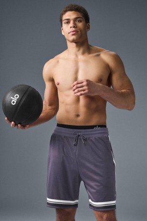 Alo Yoga 7" Key Mesh Basketball Uomo Short Italian Plum | Italia PML-641795