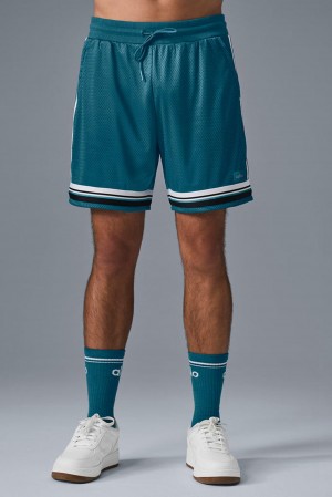 Alo Yoga 7" Key Mesh Basketball Uomo Short Oceanic Teal | Italia ULG-781503