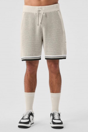 Alo Yoga 7" Sports Club Sweater Knit Basketball Uomo Short Bone | Italia ZTK-372648
