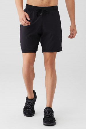 Alo Yoga 7" Unity 2-In-1 Uomo Short Nere Nere | Italia PRU-391562
