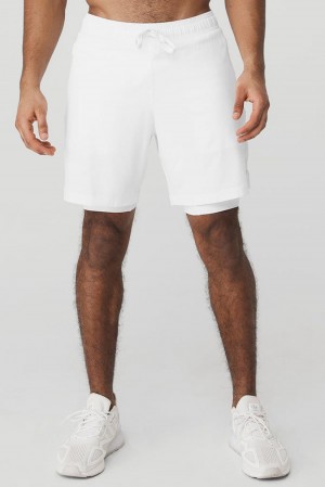 Alo Yoga 7" Unity 2 In 1 Uomo Short Bianche Bianche | Italia XVI-086917