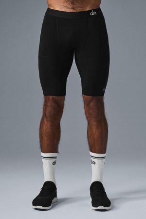 Alo Yoga 9" Flight Compression Uomo Short Nere | Italia YMI-753048