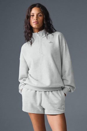 Alo Yoga Accolade 1/4 Zip Donna Pullover Grigie | Italia JLE-236571