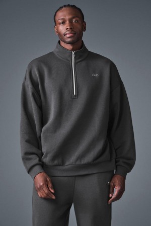Alo Yoga Accolade 1/4 Zip Uomo Pullover Anthracite | Italia UOG-428139