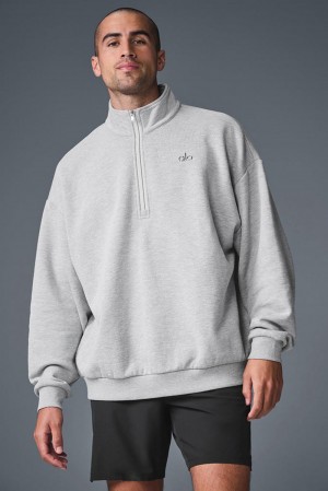 Alo Yoga Accolade 1/4 Zip Uomo Pullover Grigie | Italia VRF-608513