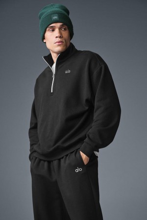 Alo Yoga Accolade 1/4 Zip Uomo Pullover Nere | Italia UPG-960875