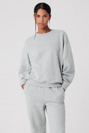 Alo Yoga Accolade Crew Neck Donna Pullover Grigie | Italia GHT-298670