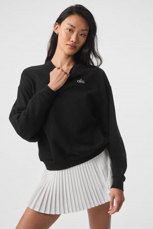 Alo Yoga Accolade Crew Neck Donna Pullover Nere | Italia HLN-980517