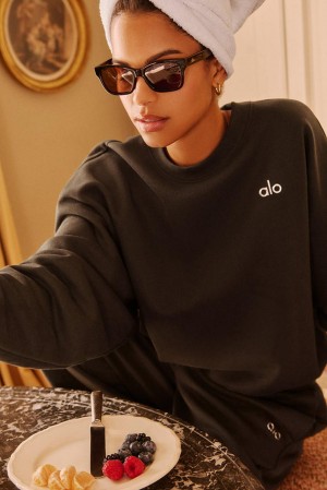 Alo Yoga Accolade Crew Neck Donna Pullover Espresso | Italia WGI-846905