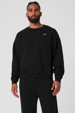 Alo Yoga Accolade Crew Neck Uomo Pullover Nere | Italia BWS-176805