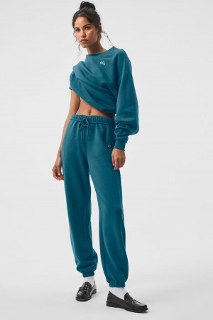 Alo Yoga Accolade Donna Sweatpant Oceanic Teal | Italia XVU-368920