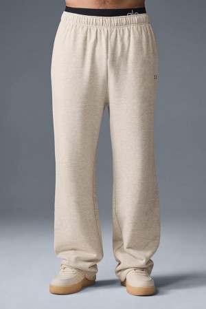 Alo Yoga Accolade Straight Leg Uomo Sweatpant Oatmeal Heather | Italia MOD-436892