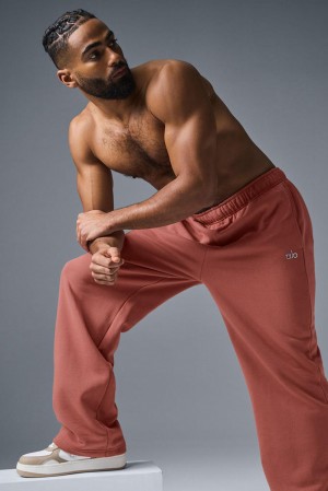Alo Yoga Accolade Straight Leg Uomo Sweatpant Soft Terracotta | Italia MXE-790586