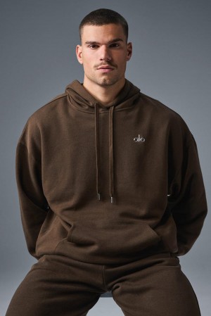 Alo Yoga Accolade Uomo Felpa con Cappuccio Espresso | Italia FKB-792561