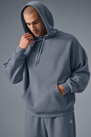 Alo Yoga Accolade Uomo Felpa con Cappuccio Grigie | Italia JWK-390615