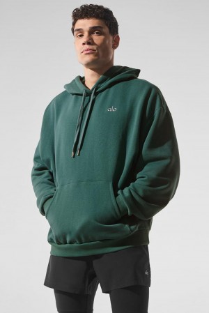 Alo Yoga Accolade Uomo Felpa con Cappuccio Winter Ivy | Italia OEK-283904