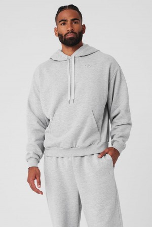 Alo Yoga Accolade Uomo Felpa con Cappuccio Grigie | Italia QUS-840239
