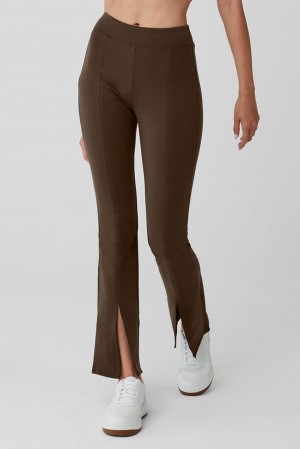 Alo Yoga Airbrush High-Waist 7/8 Flutter Donna Legging Espresso | Italia BQF-076521