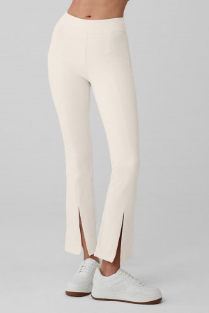 Alo Yoga Airbrush High-Waist 7/8 Flutter Donna Legging Ivory | Italia REA-260789