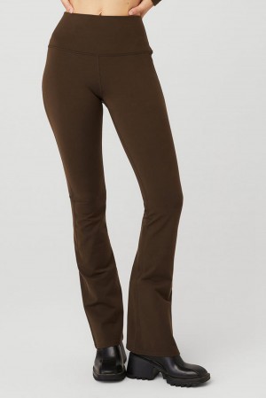 Alo Yoga Airbrush High-Waist Bootcut Donna Legging Espresso | Italia SVR-396475