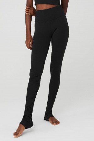 Alo Yoga Airbrush High-Waist Highlight Goddess Donna Legging Nere | Italia HPL-203745