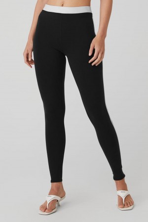 Alo Yoga Airbrush High-Waist Streamlined Donna Legging Nere Bianche | Italia JAD-648031