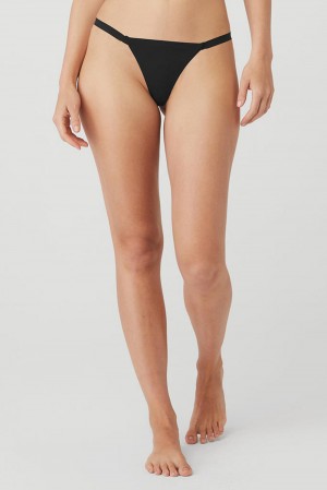 Alo Yoga Airbrush Invisible String Donna Perizoma Nere | Italia ZSD-243105