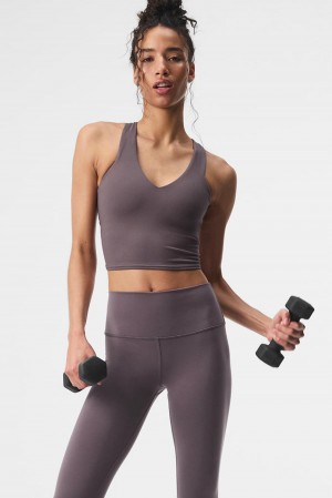 Alo Yoga Airbrush Real Donna Bra Tank Raisinette | Italia RKX-483159