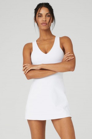 Alo Yoga Airbrush Real Donna Vestito Bianche | Italia JFE-243098