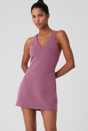 Alo Yoga Airbrush Real Donna Vestito Soft Mulberry | Italia OIX-823975