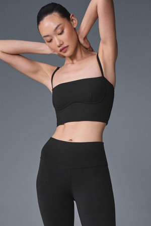 Alo Yoga Airbrush Streamlined Donna Bra Tank Nere | Italia KTD-206359