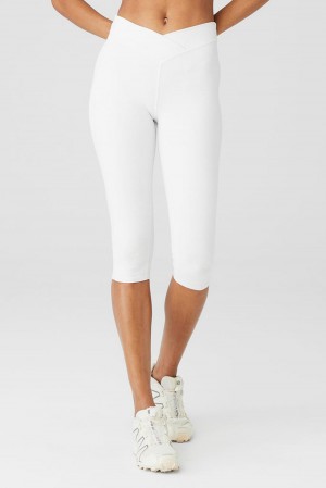 Alo Yoga Airbrush V-Cut Defineri Donna Legging Bianche | Italia FUC-301479