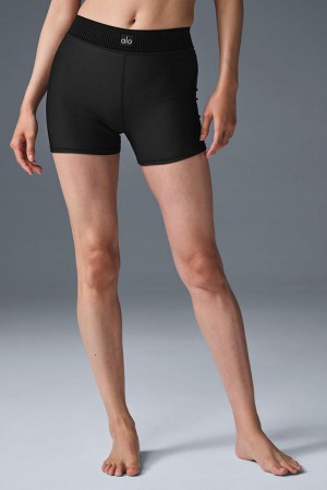Alo Yoga Airlift High-Waist Line Up Donna Short Nere | Italia TVO-150462