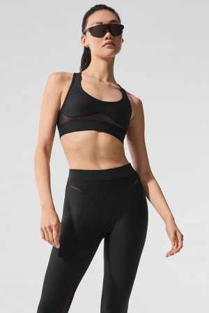Alo Yoga Airlift Rebel Donna Reggiseno Nere | Italia ZBC-203154