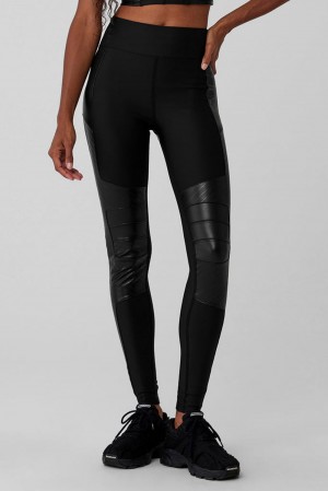 Alo Yoga Airlift Winter Warm High-Waist Supermoto Donna Legging Nere | Italia DZW-403628