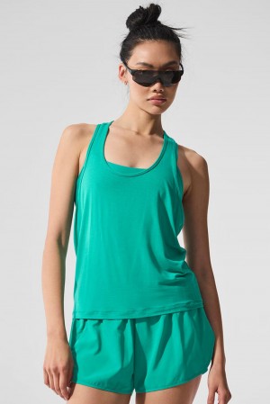 Alo Yoga All Day Donna Tank Verdi | Italia GLJ-537140