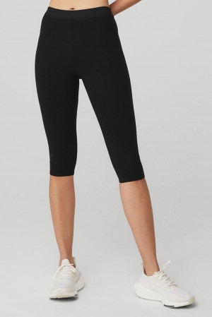 Alo Yoga Alosoft High-Waist Iconic 90'sri Donna Legging Nere | Italia ROJ-960725