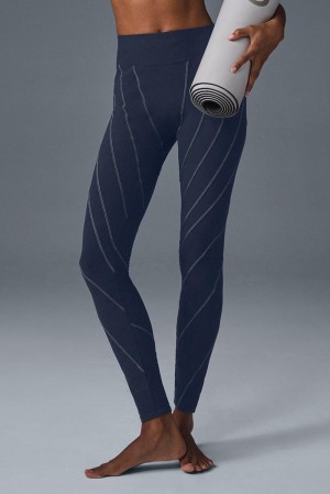 Alo Yoga Alosoft High-Waist Sunray Donna Legging Blu Marino | Italia RYQ-793024