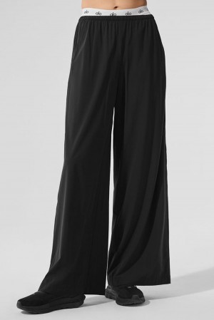 Alo Yoga Breezy Wide Leg Donna Pant Nere | Italia MWI-687134