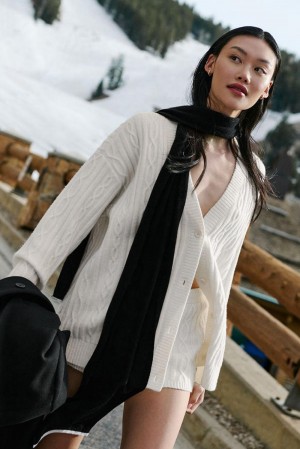 Alo Yoga Cable Knit Winter Bliss Donna Cardigan Ivory | Italia KLG-706548