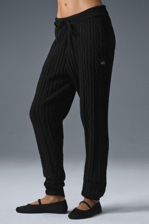 Alo Yoga Cable Knit Winter Bliss Donna Pant Nere | Italia YCU-287319