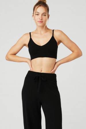 Alo Yoga Cashmere Jet Set Donna Reggiseno Nere | Italia JWG-879015