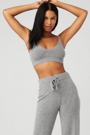 Alo Yoga Cashmere Jet Set Donna Reggiseno Grigie | Italia NYR-672491