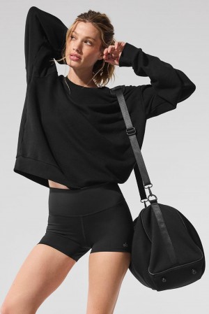 Alo Yoga Chill Crew Neck Donna Pullover Nere | Italia QPD-750938