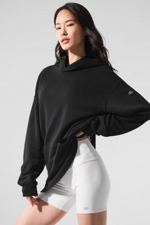 Alo Yoga Chill Donna Felpa con Cappuccio Nere | Italia RYC-491652