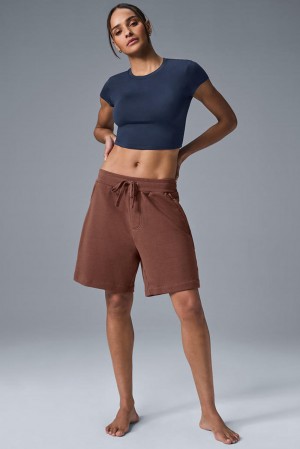 Alo Yoga Chill Donna Short Chestnut | Italia GCF-154827