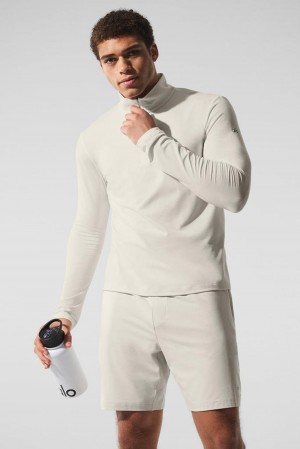 Alo Yoga Conquer 1/4 Zip Reform Uomo Maniche Lunghe Bone | Italia TAO-967130