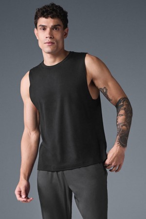 Alo Yoga Conquer Muscle Uomo Tank Nere | Italia HIC-273518